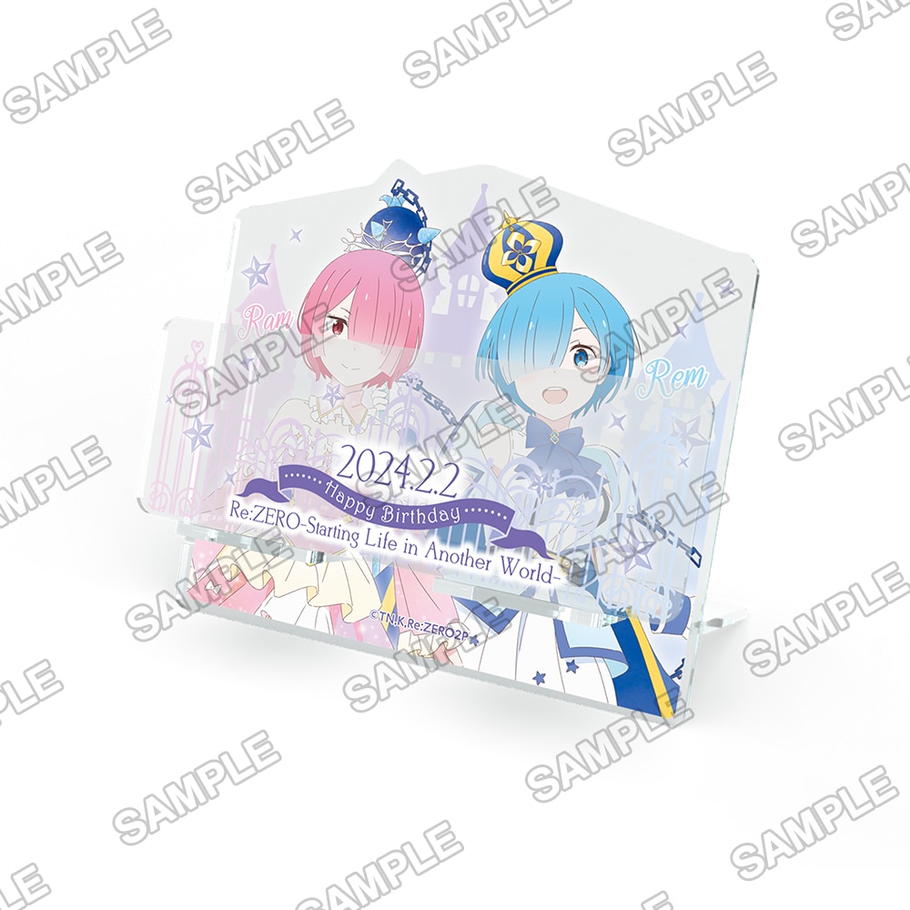 『Re:ゼロから始める異世界生活』 Re:ゼロから始めるラムとレムの誕生日生活 アクリルマルチスタンド　2024ver.